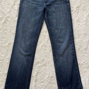 7 For All Mankind Deep Blue Boot Cut Jeans